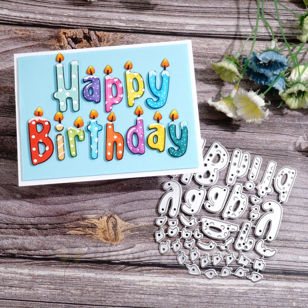 Lifescraft Happy Birthday Word Metal Cutting Dies