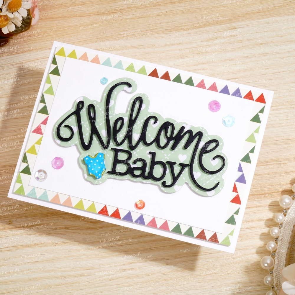 Lifescraft Welcome Baby Word Metal Cutting Dies