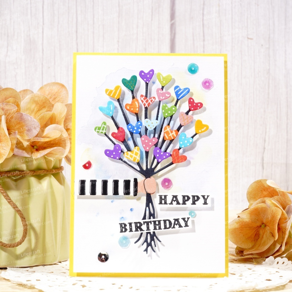 Lifescraft Heart Flower for Birthday Metal Cutting Dies