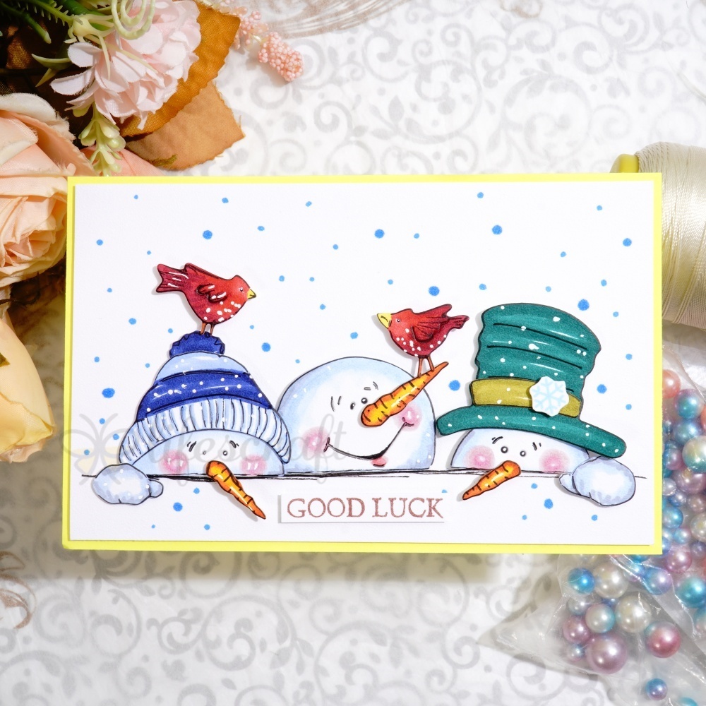 Lifescraft Three Cute Big Head Snowmen Metal Cutting Dies