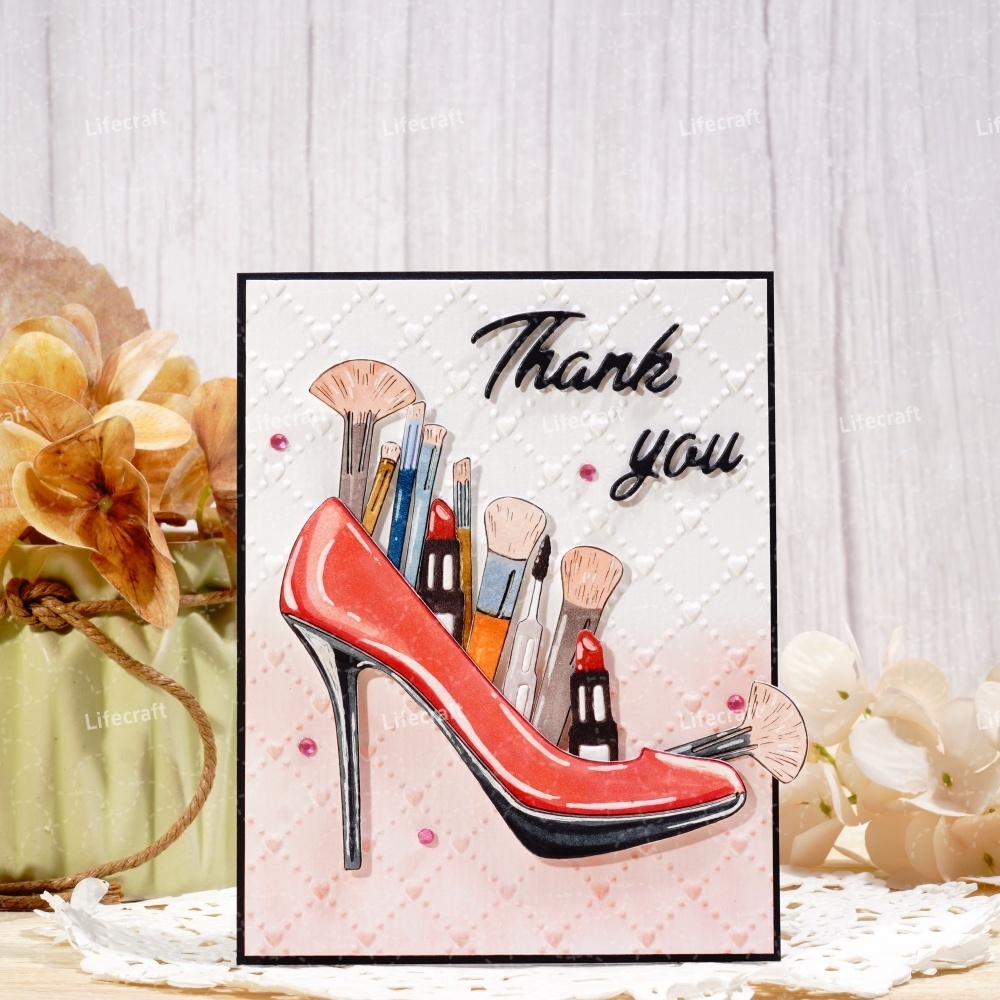 Lifescraft High Heels Makeup Brushes and Lipstick Metal Cutting Dies