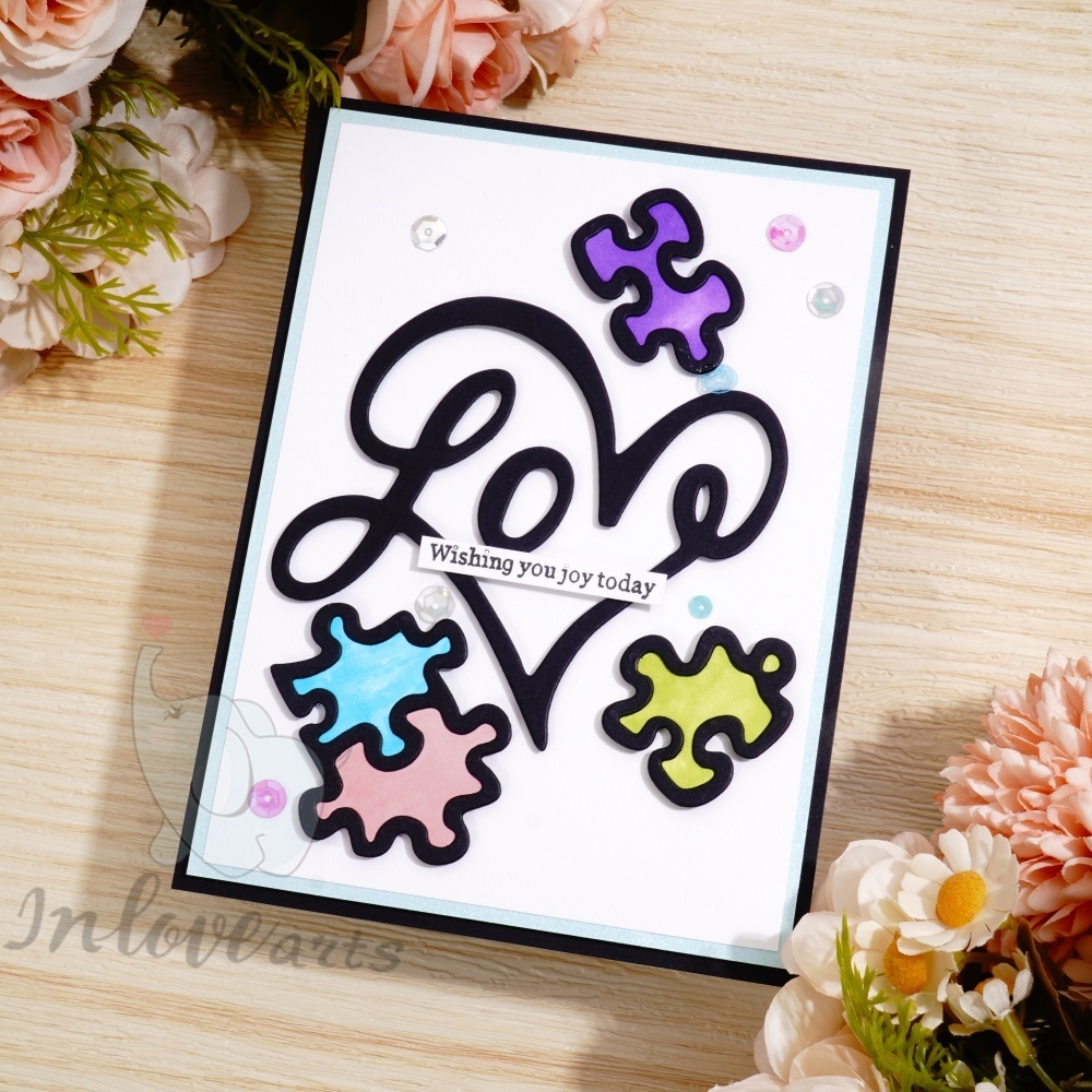 Lifescraft Heart Shaped Jigsaw Puzzle Metal Cutting Dies