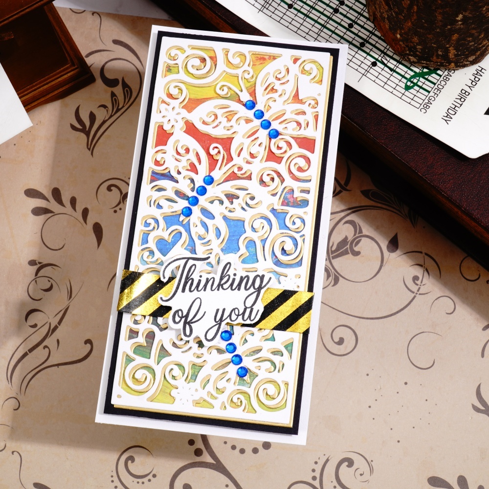 Lifescraft Hollow Butterfly Background Board Metal Cutting Dies