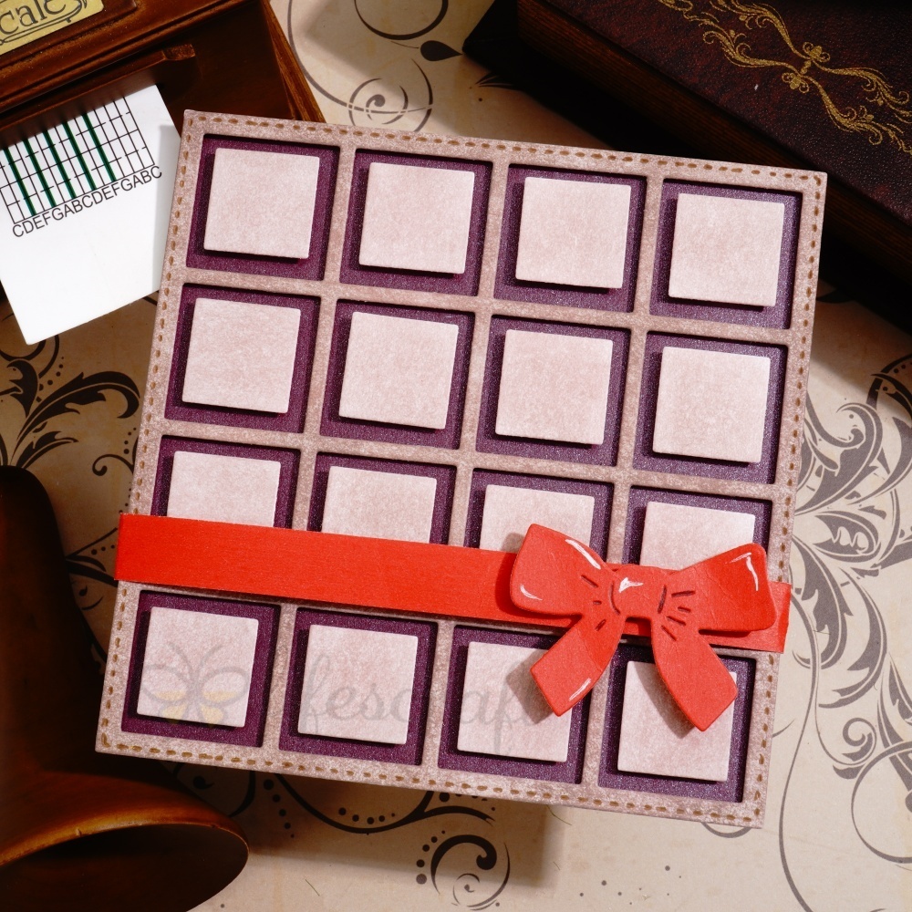 LifescraftTwelve Small Squares Background Board Metal Cutting Dies