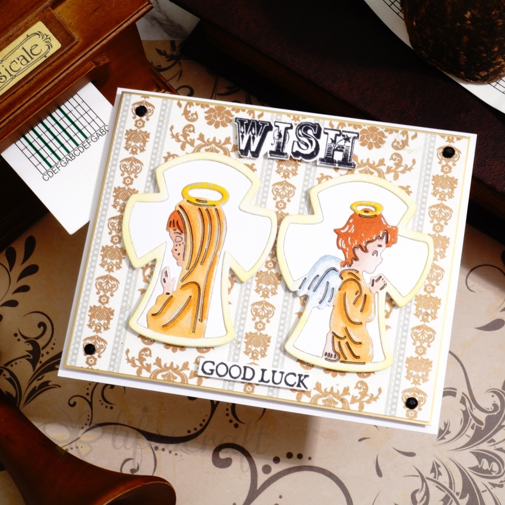 Lifescraft Angel Boy and Girl Praying Metal Cutting Dies