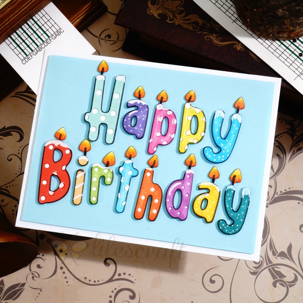 Lifescraft Happy Birthday Word Metal Cutting Dies