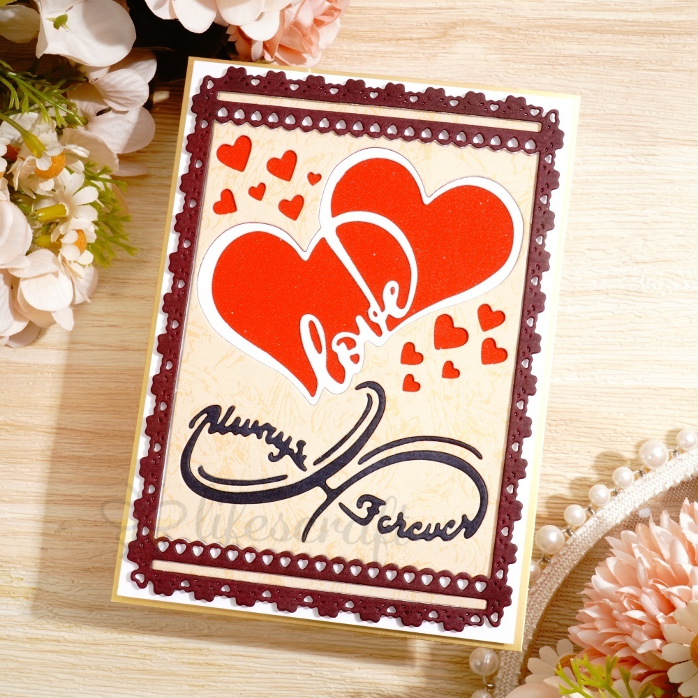 Lifescraft Two Love Hearts Metal Cutting Dies