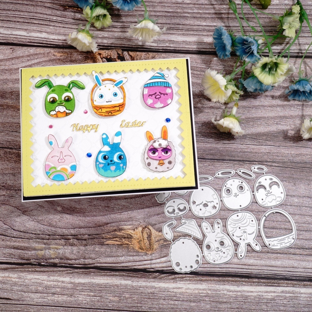 Lifescraft Easter Funny Bunny Head Metal Cutting Dies