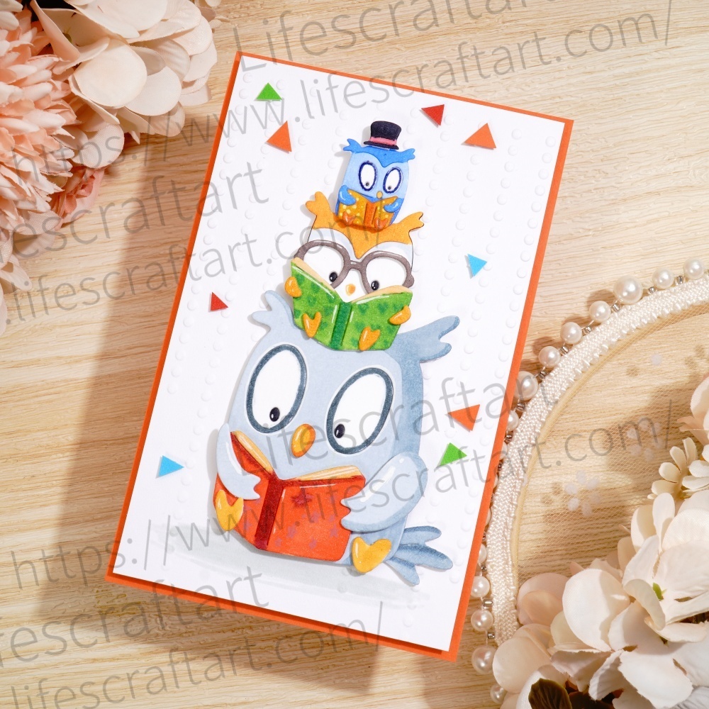 Lifescraft Birds Reading Metal Cutting Dies