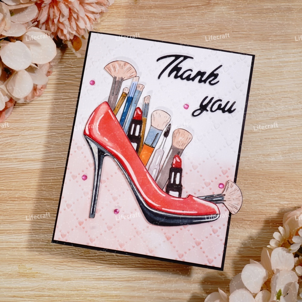 Lifescraft High Heels Makeup Brushes and Lipstick Metal Cutting Dies