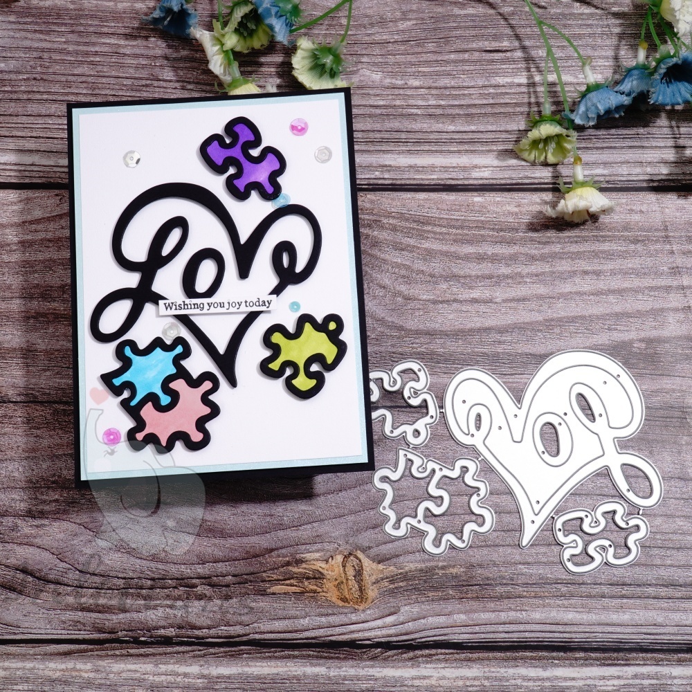 Lifescraft Heart Shaped Jigsaw Puzzle Metal Cutting Dies
