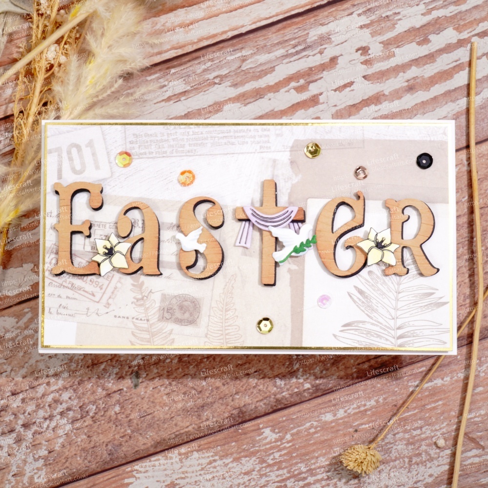 Lifescraft Easter Word Cross Metal Cutting Dies