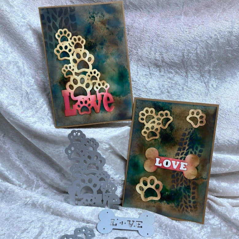 Lifescraft Dog Footprints And Bones Metal Cutting Dies