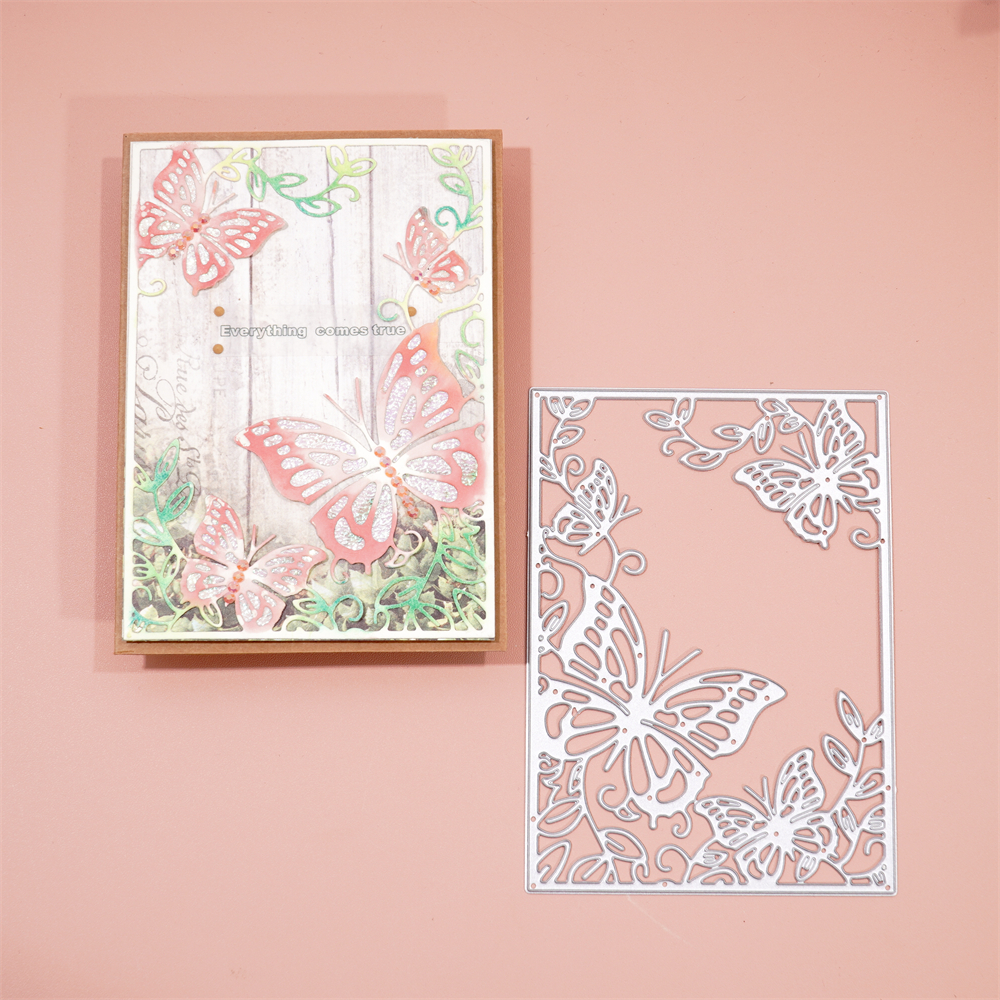 Lifescraft Leaves and Butterflies Background Board Cutting Dies