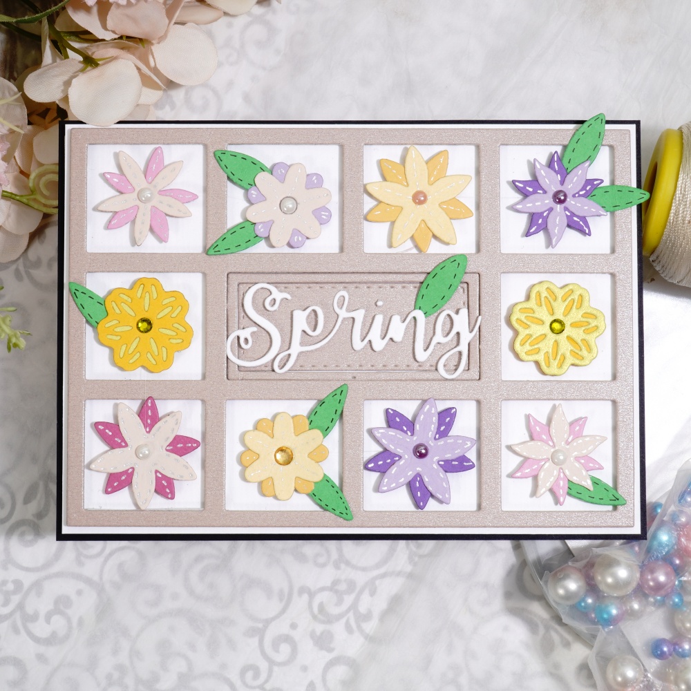 Lifescraft Small Hollow Grid Background Board Metal Cutting Dies