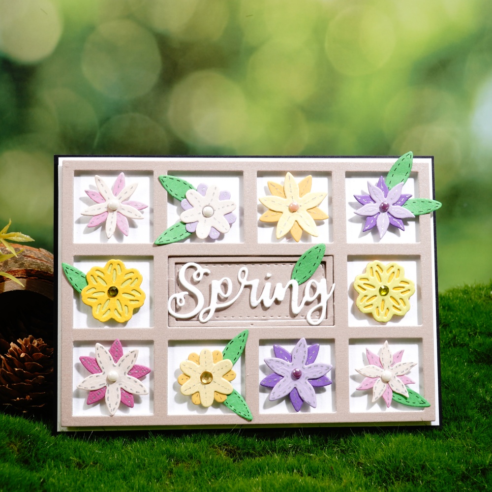 Lifescraft Small Hollow Grid Background Board Metal Cutting Dies