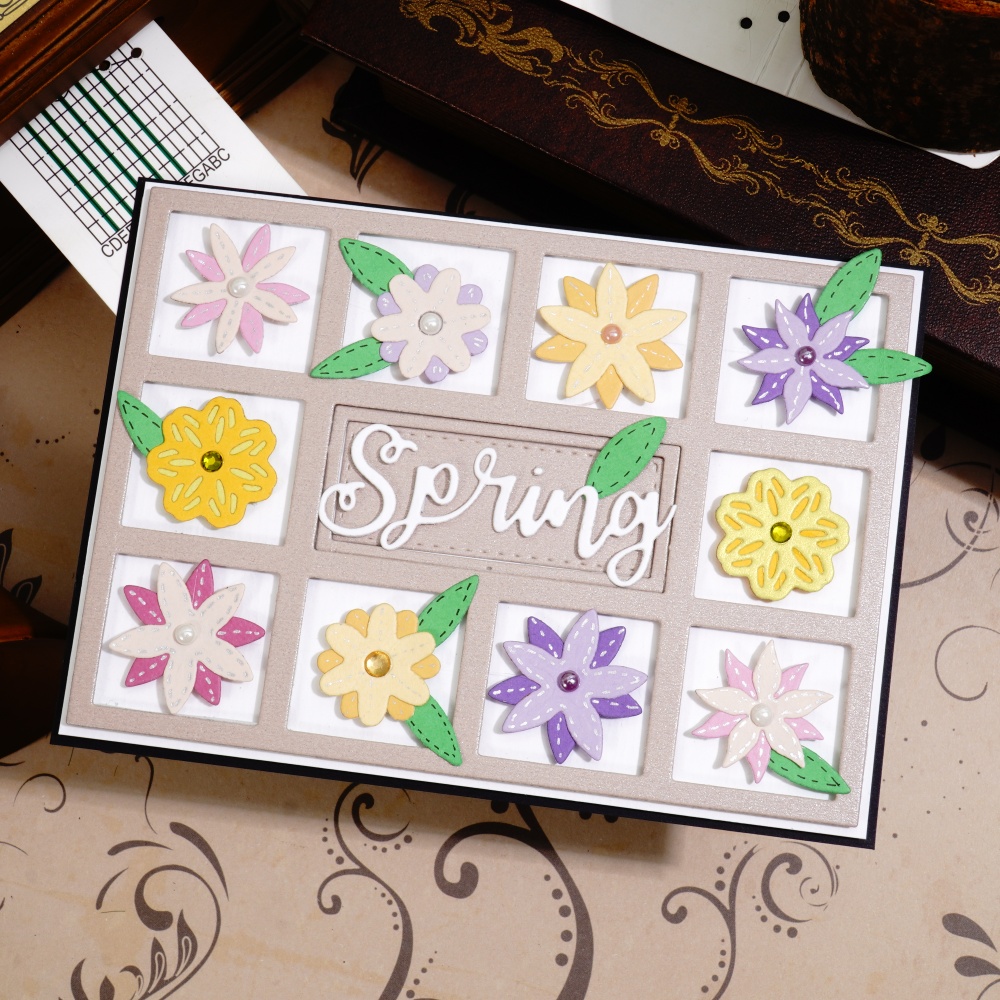 Lifescraft Small Hollow Grid Background Board Metal Cutting Dies