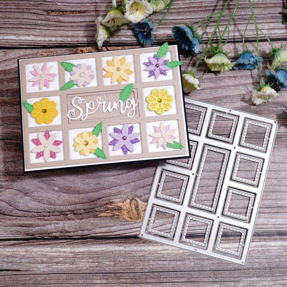 Lifescraft Small Hollow Grid Background Board Metal Cutting Dies