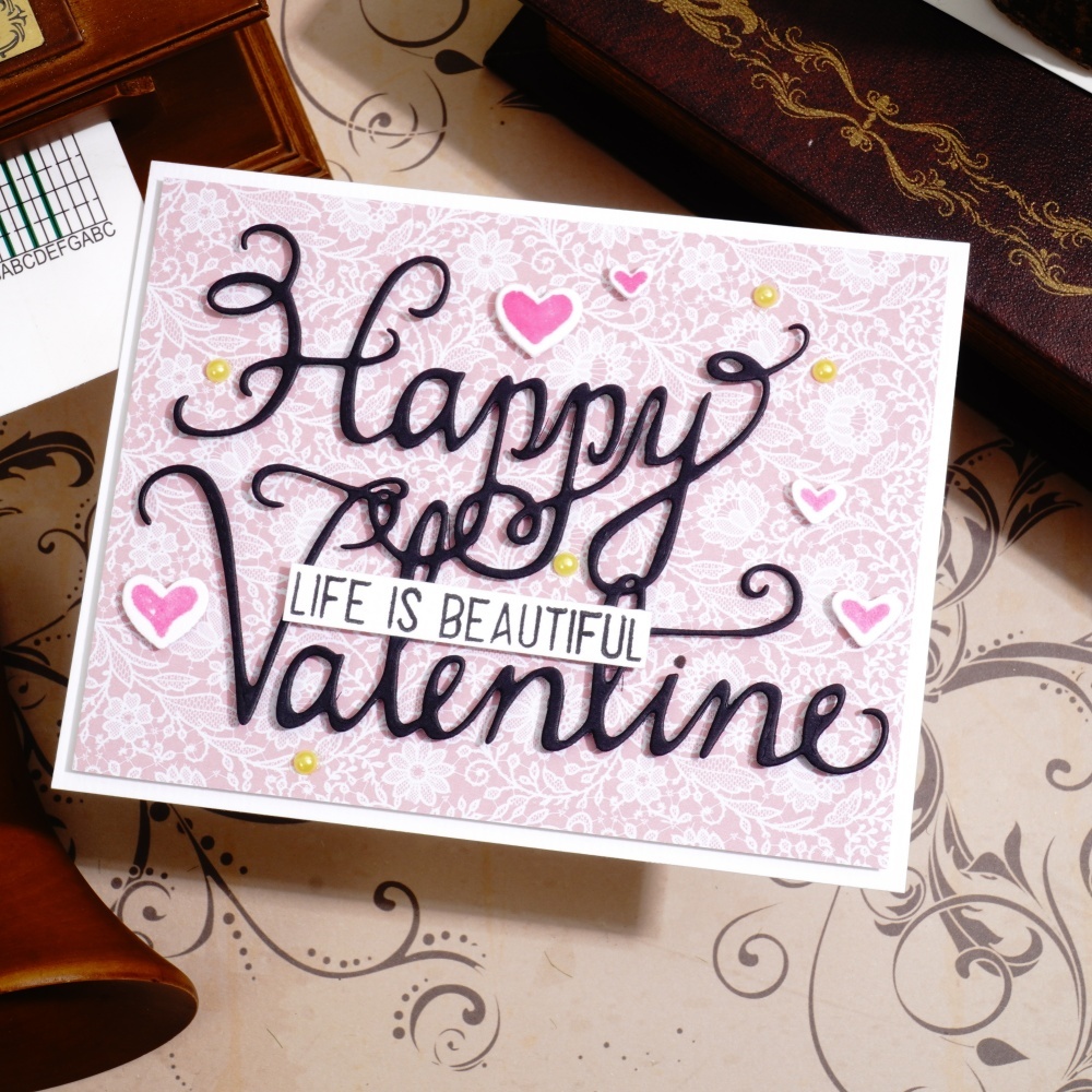 Lifescraft Happy Valentine Word Metal Cutting Dies