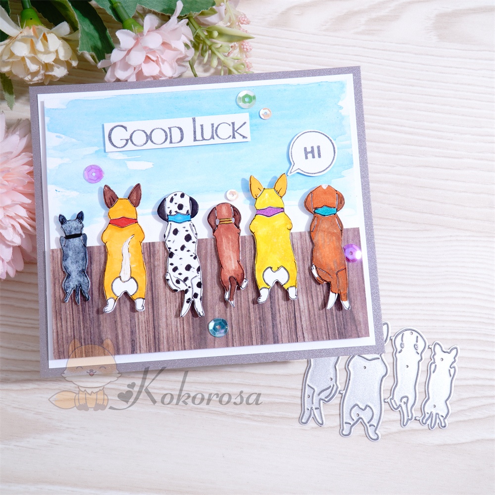 Lifescraft Good Luck Puppies Metal Cutting Dies