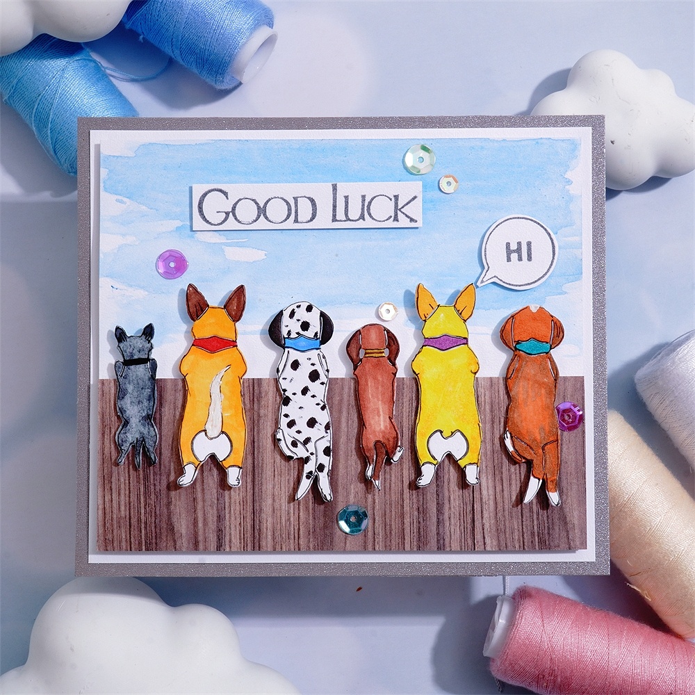 Lifescraft Good Luck Puppies Metal Cutting Dies