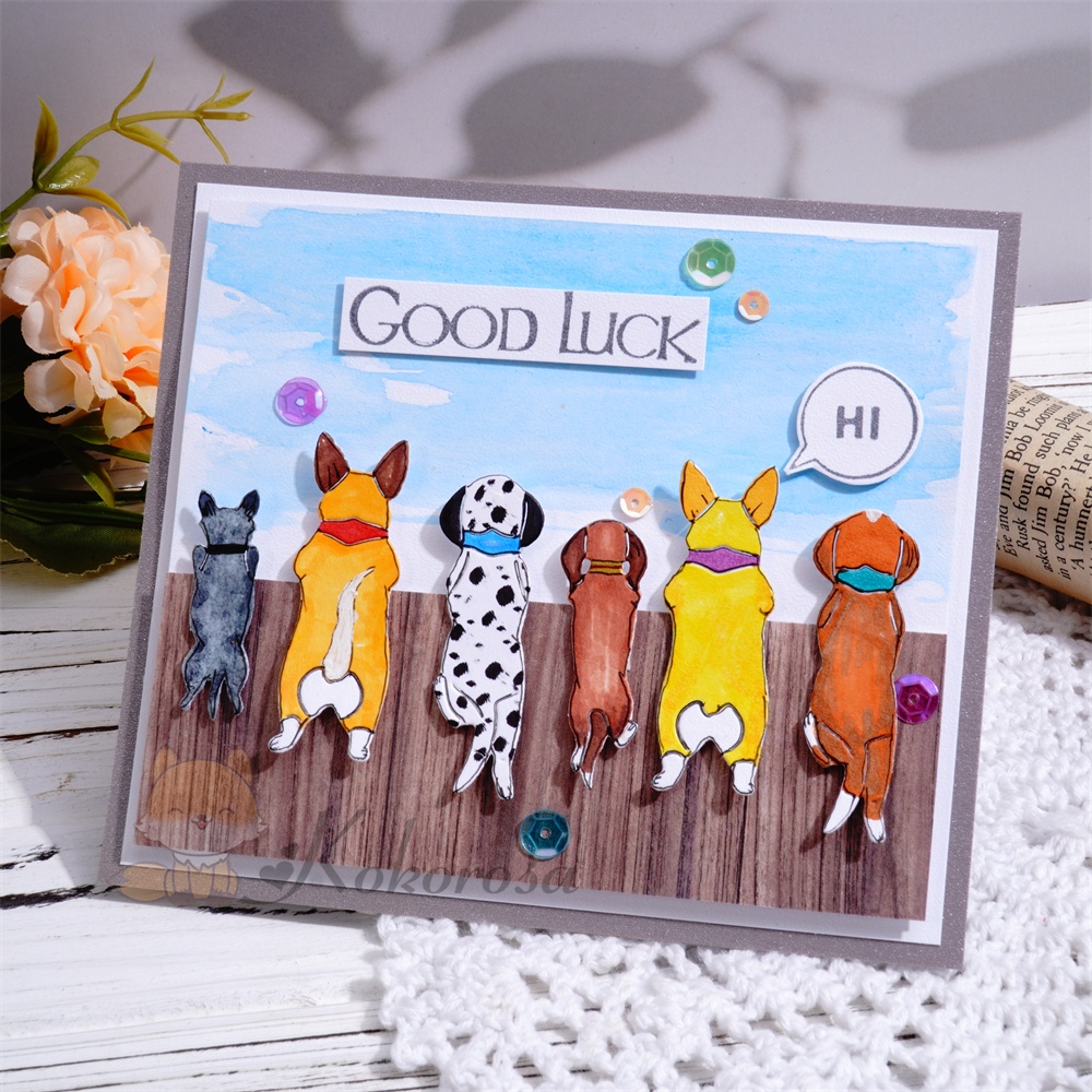Lifescraft Good Luck Puppies Metal Cutting Dies