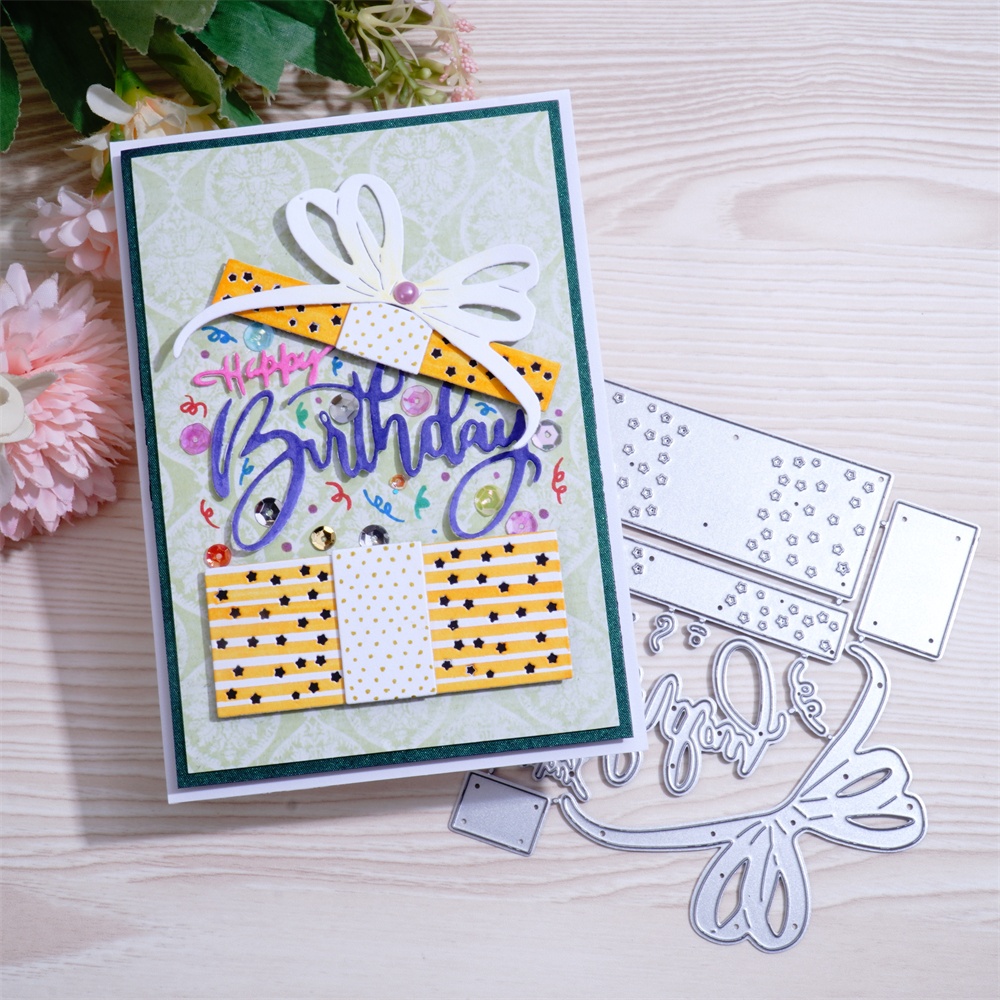 Lifescraft Happy Birthday Gift Box Metal Cutting Dies