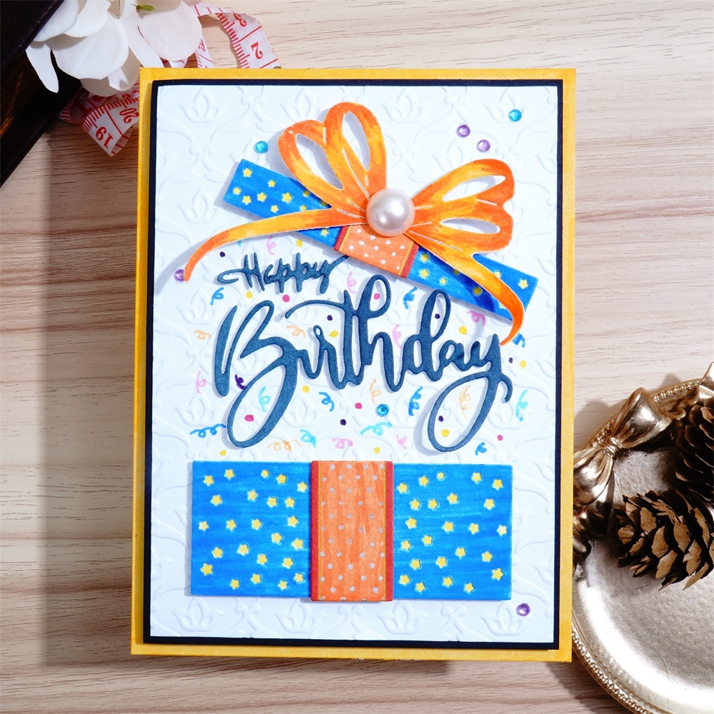 Lifescraft Happy Birthday Gift Box Metal Cutting Dies