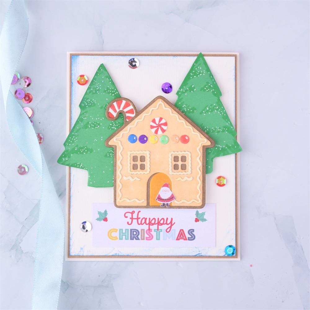 Lifescraft Gingerbread Christmas Cottage Metal Cutting Dies