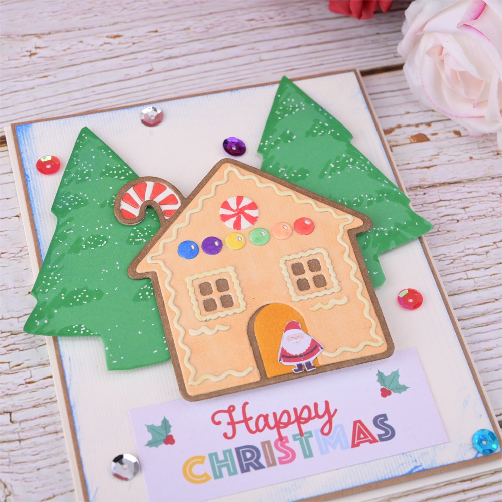 Lifescraft Gingerbread Christmas Cottage Metal Cutting Dies