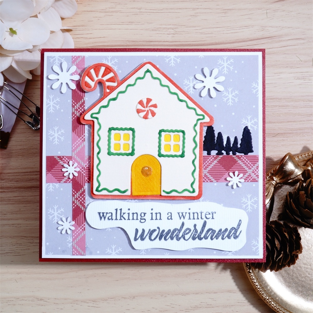 Lifescraft Gingerbread Christmas Cottage Metal Cutting Dies