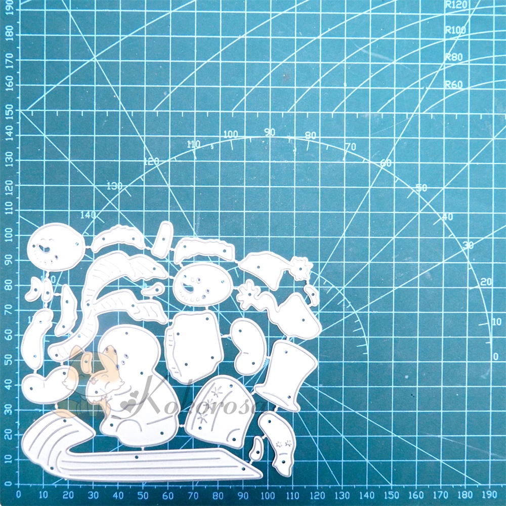 Lifescraft Snowman Sled Skiing Metal Cutting Dies