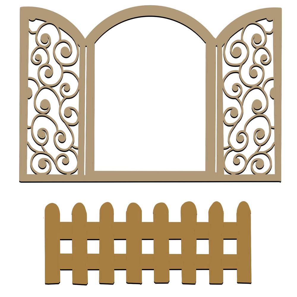 Lace Window Fence Cutting Dies - Inlovearts