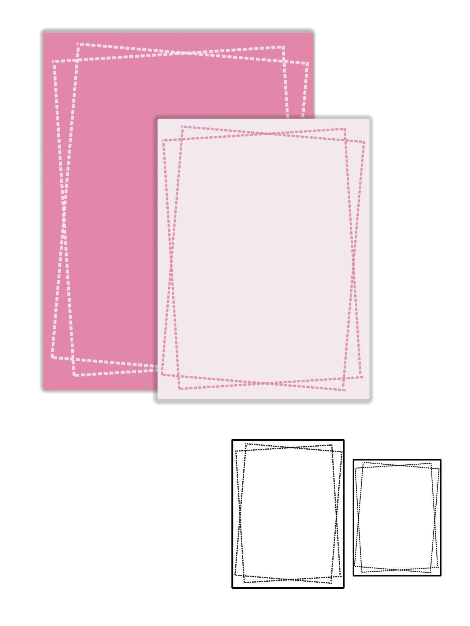 Stitched Embossing Backdrop Dies - Inlovearts