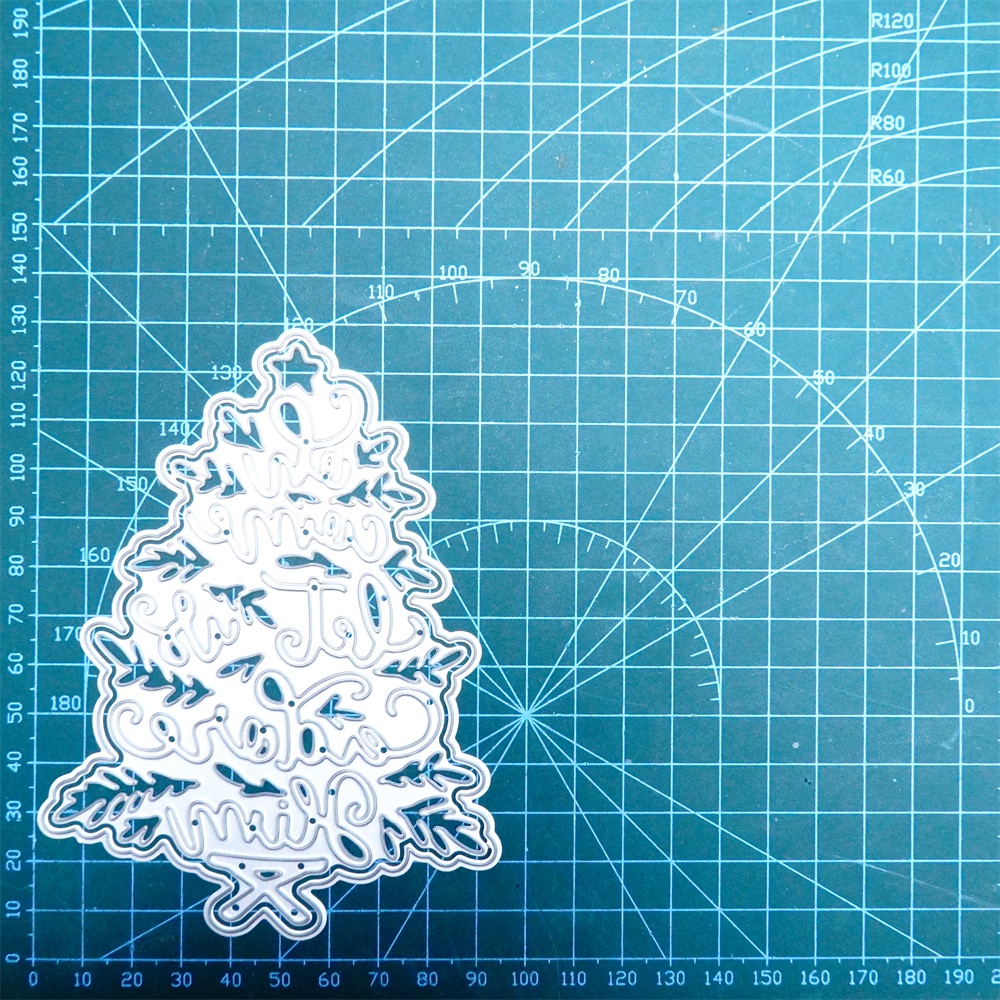 Lifescraft Christmas Tree with Word Metal Cutting Dies