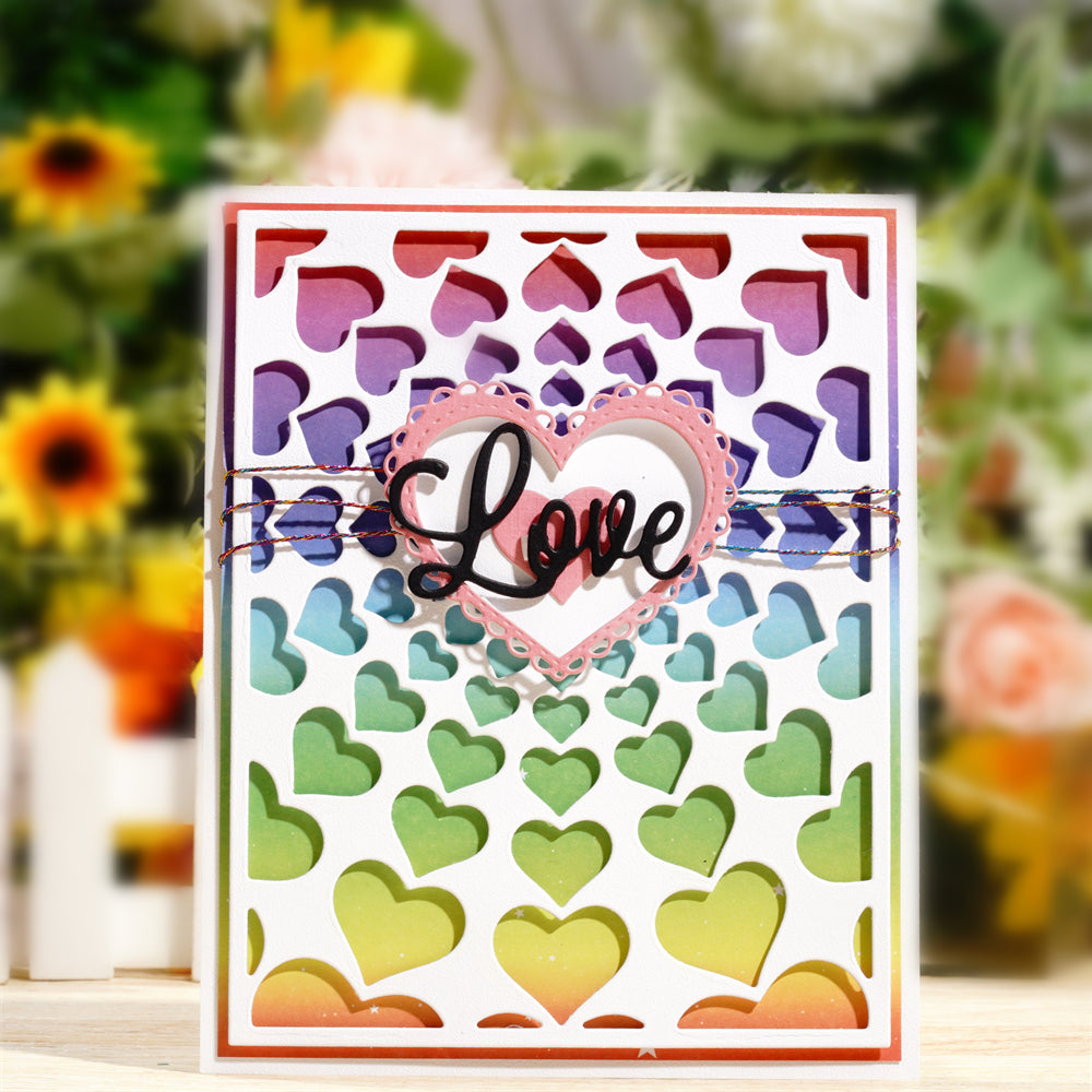 Lifescraft Little Hollow Hearts Background Board Dies