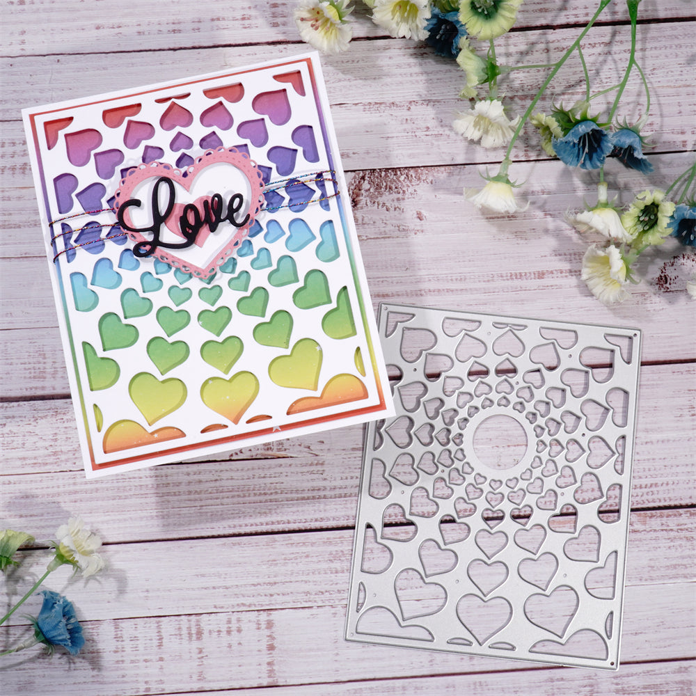 Lifescraft Little Hollow Hearts Background Board Dies