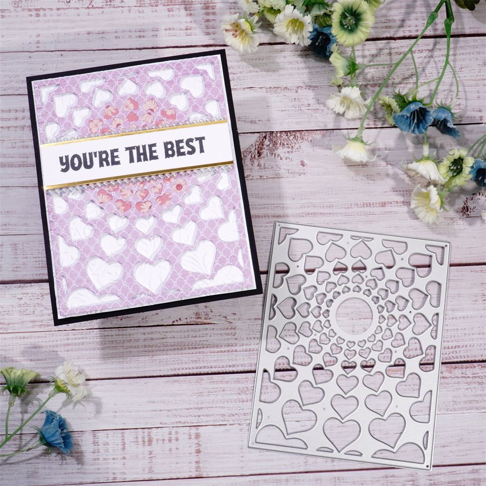 Lifescraft Little Hollow Hearts Background Board Dies