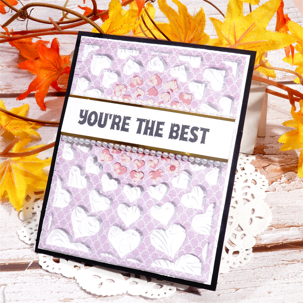 Lifescraft Little Hollow Hearts Background Board Dies