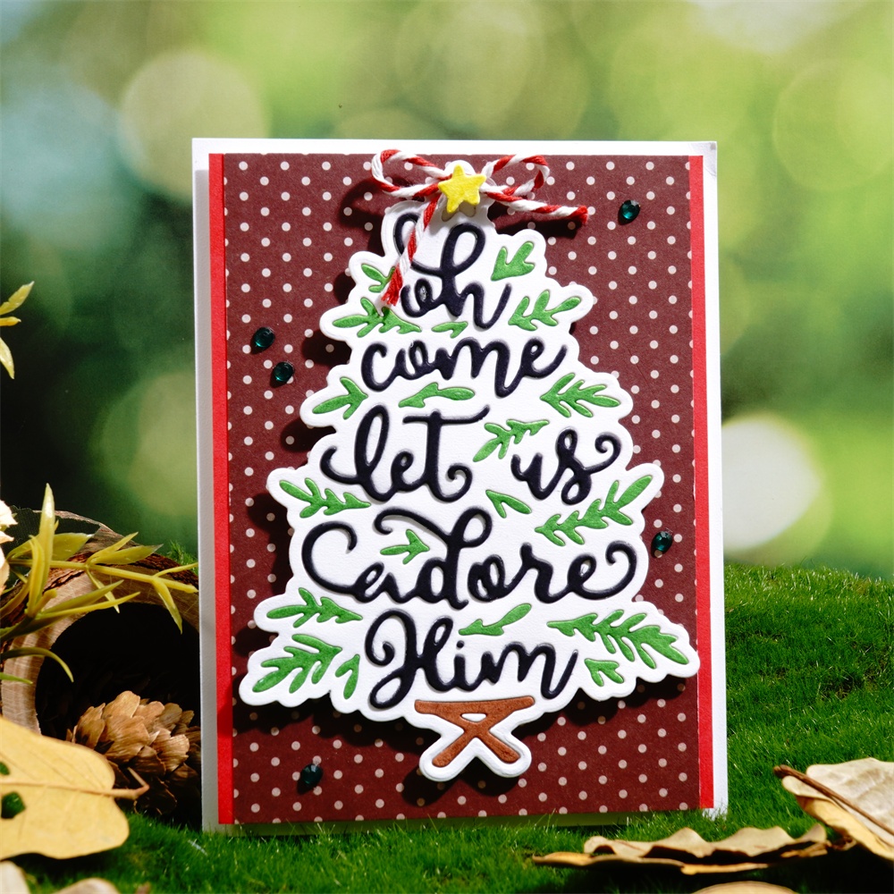 Lifescraft Christmas Tree with Word Metal Cutting Dies