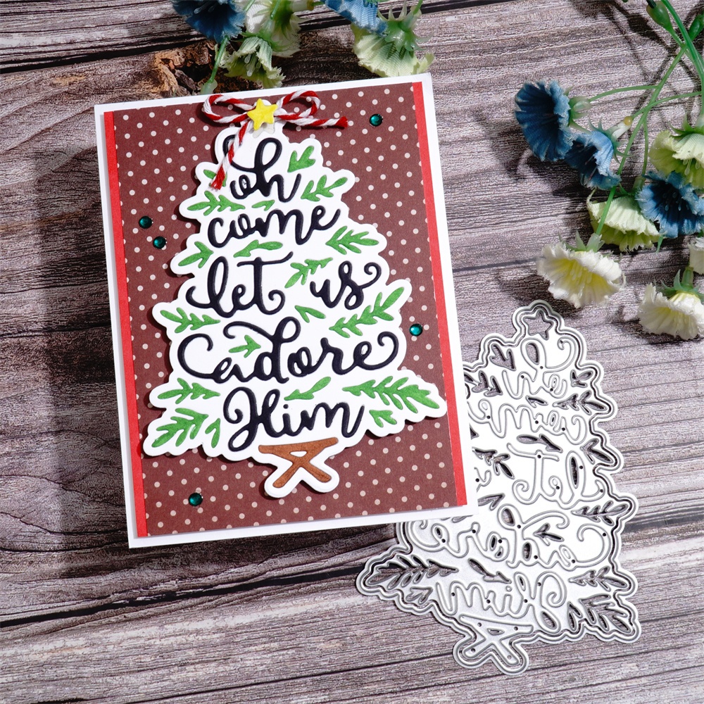 Lifescraft Christmas Tree with Word Metal Cutting Dies