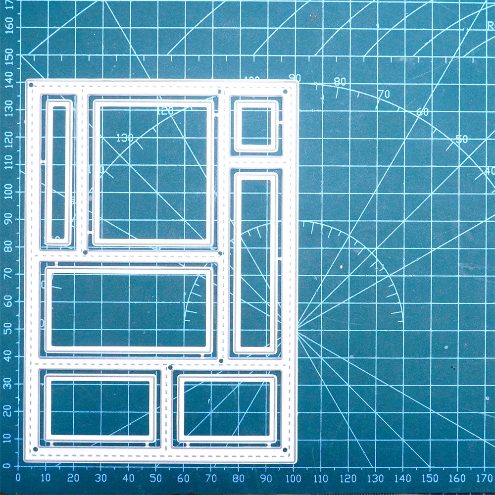 Lifescraft Separated Rectangular Grid Backgound Board Metal Cutting Dies