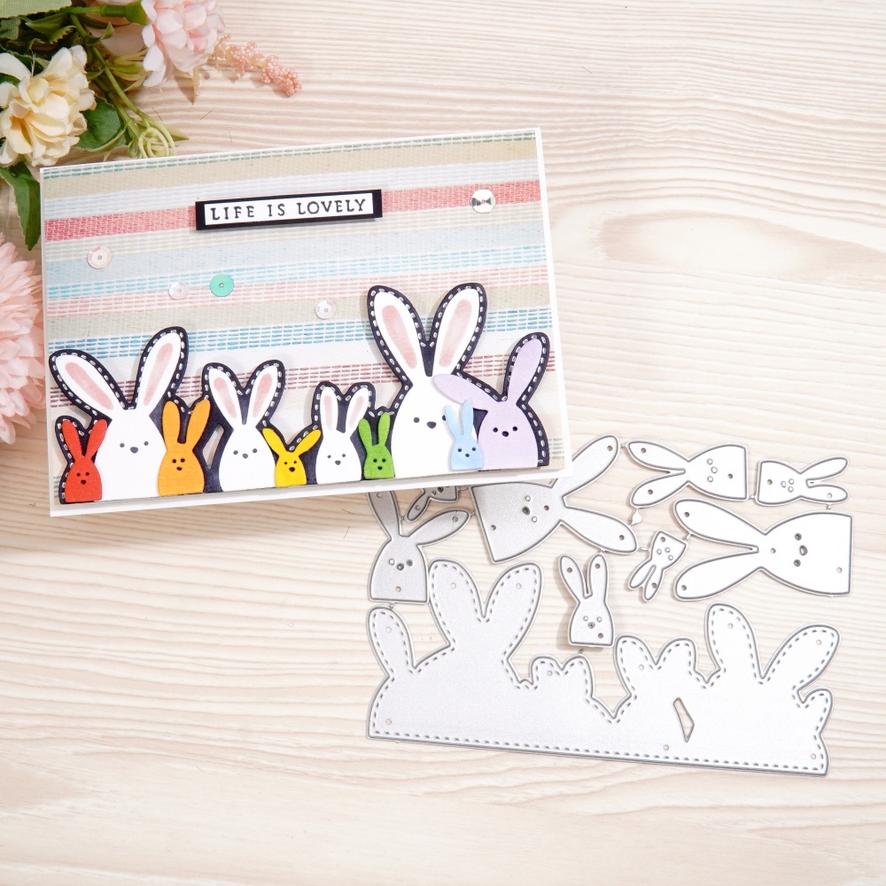 Lifescraft Happy Easter Bunny Metal Cutting Dies
