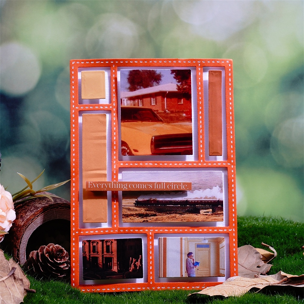 Lifescraft Separated Rectangular Grid Backgound Board Metal Cutting Dies