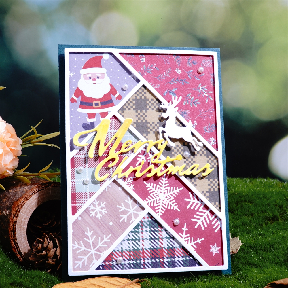 Lifescraft Geometric Line Splicing Rectangular Background Board Dies