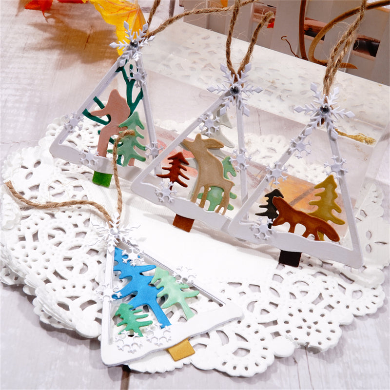 Lifescarft Christmas Tree Tag Metal Cutting Dies