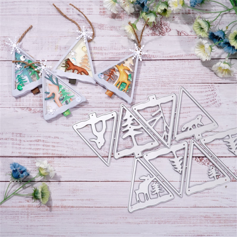 Lifescarft Christmas Tree Tag Metal Cutting Dies