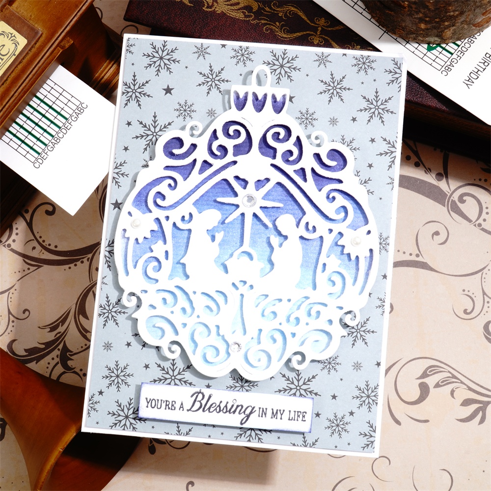 Lifescraft Christmas Lace Ball Decoration Metal Cutting Dies