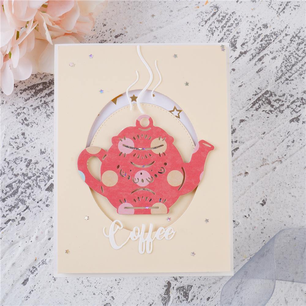 Coffee Pot and Cup Frame Dies - Inlovearts