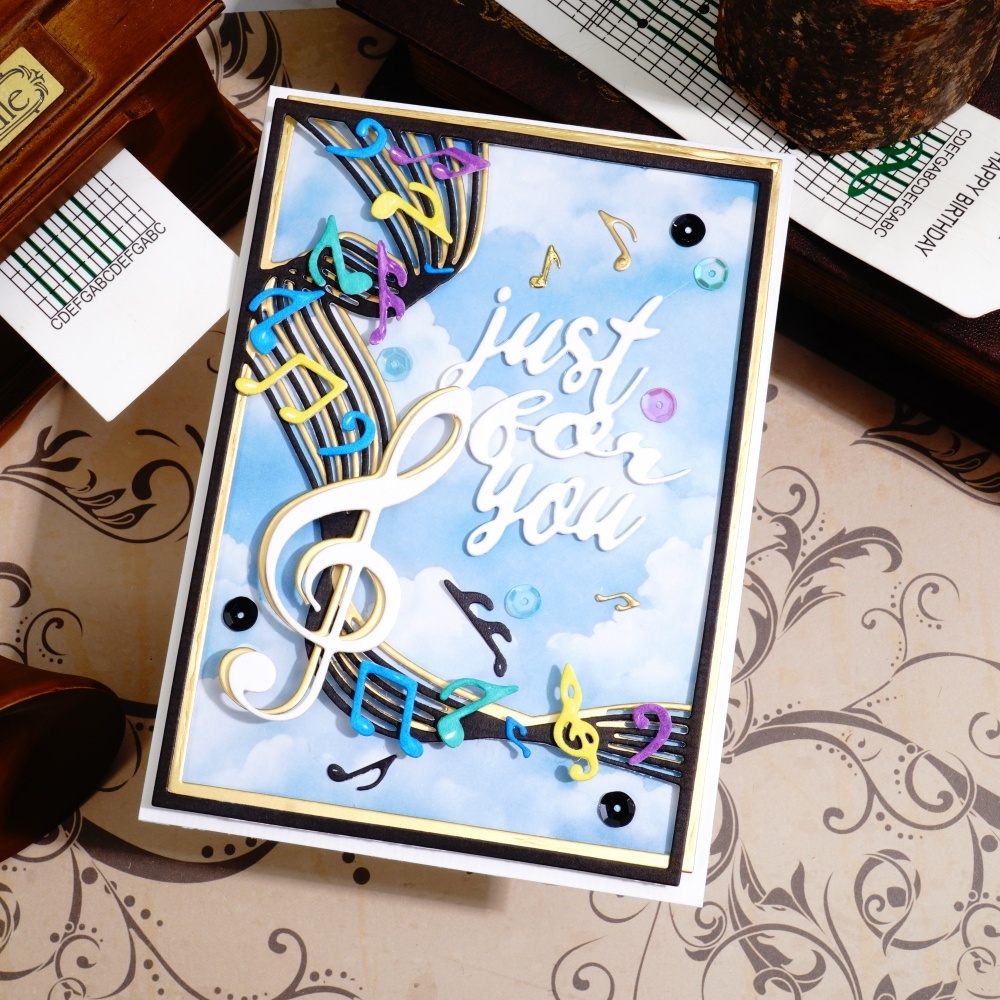 Lifescraft Flying Music Symbols Metal Cutting Dies